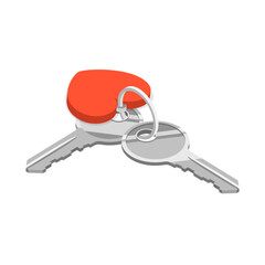 3D Isometric Flat Vector Illustration of Key Sets Collection, Keys with Accessories. Item 3