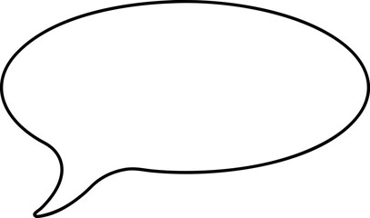 Empty Speech Bubble Isolated on White Background