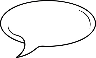 Blank Speech Bubble Outline for Comic Illustrations