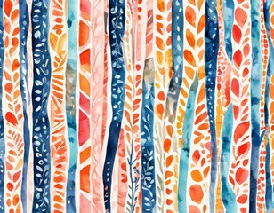 Floral background illustration in watercolor style