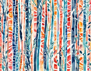 Floral background illustration in watercolor style