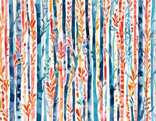 Floral background illustration in watercolor style