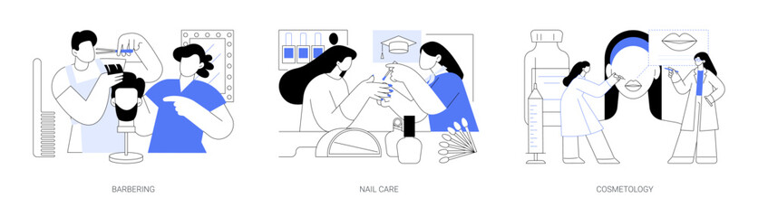 Education in aesthetics isolated cartoon vector illustrations se