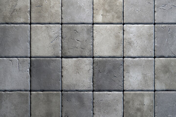 Processed collage of grey marble floor tiles surface texture. Background for banner, backdrop