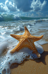 Starfish on Summer Beach