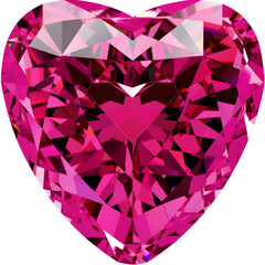 Pink Heart-Cut Diamond: A dazzling, heart-shaped pink diamond sparkles with intricate facets, showcasing its brilliance and elegance. A captivating symbol of love and romance, perfect for jewelry desi