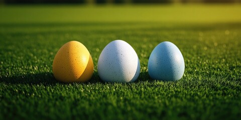 Eggs on Green Field