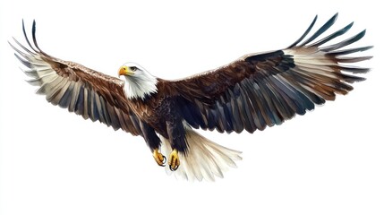 Obraz premium Majestic Bald Eagle in Flight
