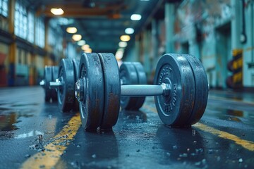 Quality dumbbells  essential fitness equipment for a well equipped sports hall gym