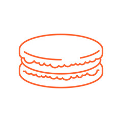 Macaroon isolated. Macaroons icon sign. Macaron symbol