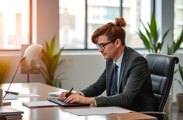Professional Person working at a desk