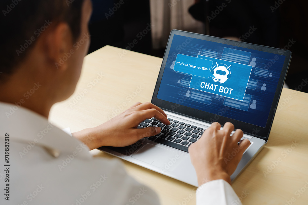 Poster chatbot software application for modish online business that automatically reply to customer questio