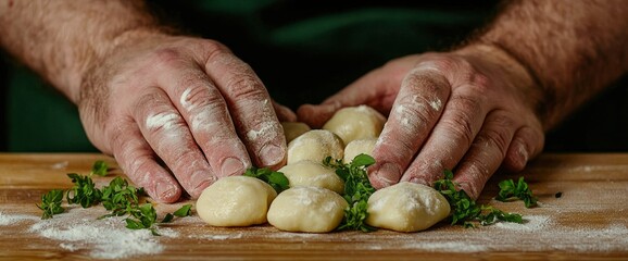 Preparing Fresh Homemade Gnocchi, Close-Up, Hands-On, Traditional Process, Inviting