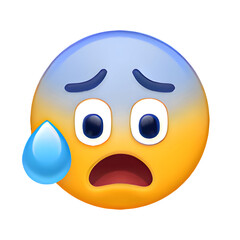 Fototapeta premium Anxious Face with Sweat