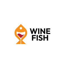 Professional Wine and fish logo design