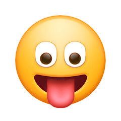 Fototapeta premium Face with Tongue 