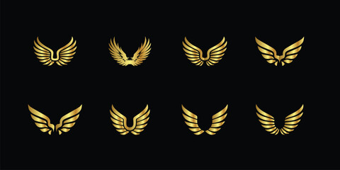 Premium Luxury Wings Logo Design
