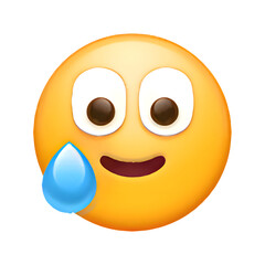 Fototapeta premium Smiling Face with Tear