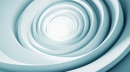 White Circular Object on Blue Background,