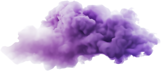 A dense, swirling cloud of soft purple smoke, creating an ethereal and mystical ambiance.