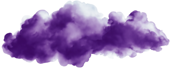A lush, purple cloud with soft edges, creating a dreamy and ethereal atmosphere.