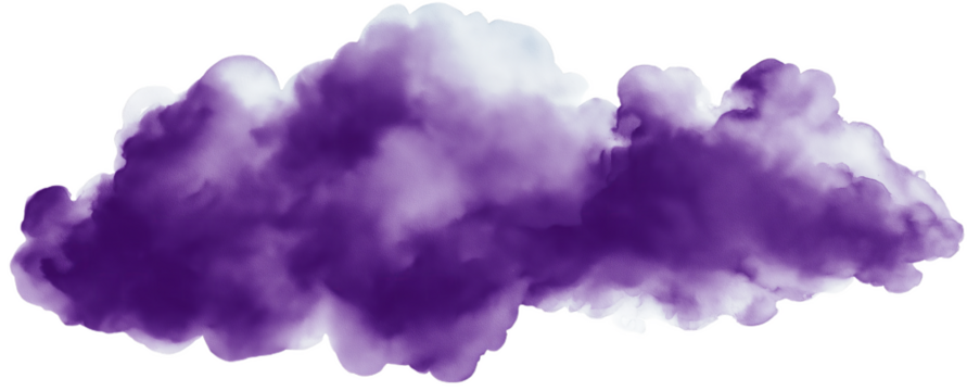 A lush, purple cloud with soft edges, creating a dreamy and ethereal atmosphere.