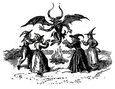 PNG  Witches summoning demonic creature ritual