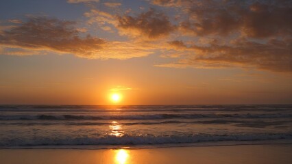 HD background wallpaper of a sunrise on South Padre Island, Texas, perfect for desktop use