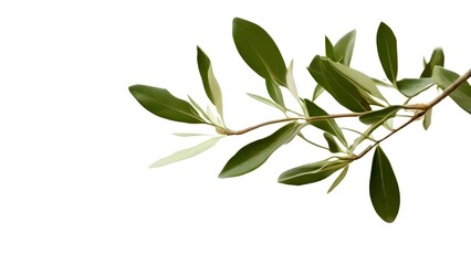green leaves isolated on white