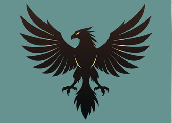  eagles   Silhouette vector   illustration 