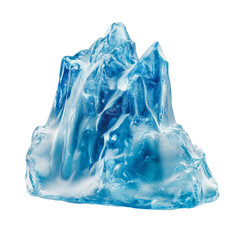 Fototapeta premium PNG Detailed blue ice sculpture resembling mountains