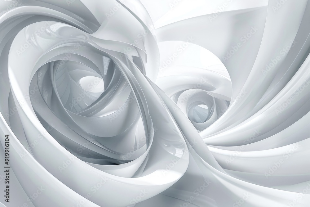 Poster a detailed image of a white whirlpool-like structure