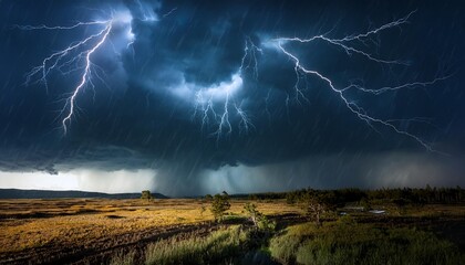 storm at night, AI generated
