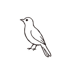 Obraz premium Minimalist line drawing of a bird in profile view