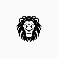 Lion head logo animal vector template illustration