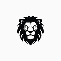 Lion head logo animal vector template illustration