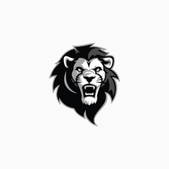 Lion head logo animal vector template illustration