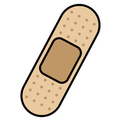 adhesive bandage or plaster on white background