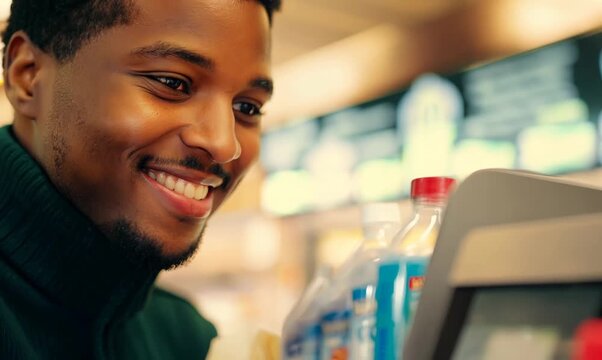 Friendly Cashier at a Convenient Store