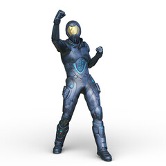 サイバーマン　3DCGレンダリング