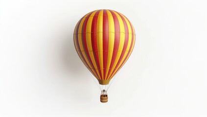 Naklejka premium Striped Hot Air Balloon