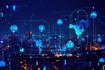 Obraz premium Global Network of Innovation