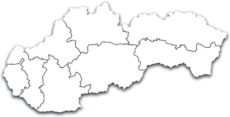 SLOVENIA MAP WITH ITS PROVINCES AND POLITICAL ADMINISTRATIVE DIVISIONS