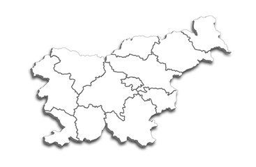SLOVENIA MAP WITH ITS PROVINCES AND POLITICAL ADMINISTRATIVE DIVISIONS