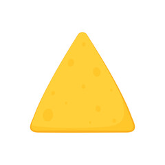 Nachos chip vector. Tortilla chips or nachos tortillas flat vector color icon.