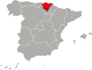 basque country map ADMINISTRATIVE DIVISIONS of SPAIN 3d isometric map