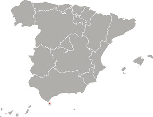 ceuta map ADMINISTRATIVE DIVISIONS of SPAIN 3d isometric map