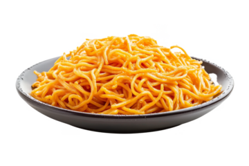 white pasta a on background separated from white and transparent background