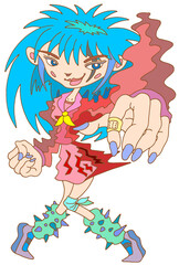 キャラクターイラスト - 少女・女子高生・ヤンキー・セーラー服