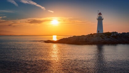 lighthouse at sunset